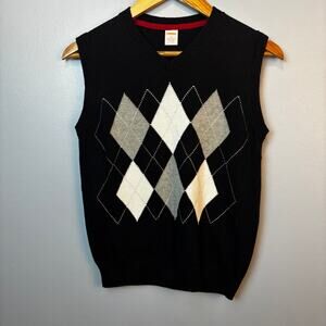 Boy's Gymboree Sweater Argyle Vest Navy Blue Holiday Church 12